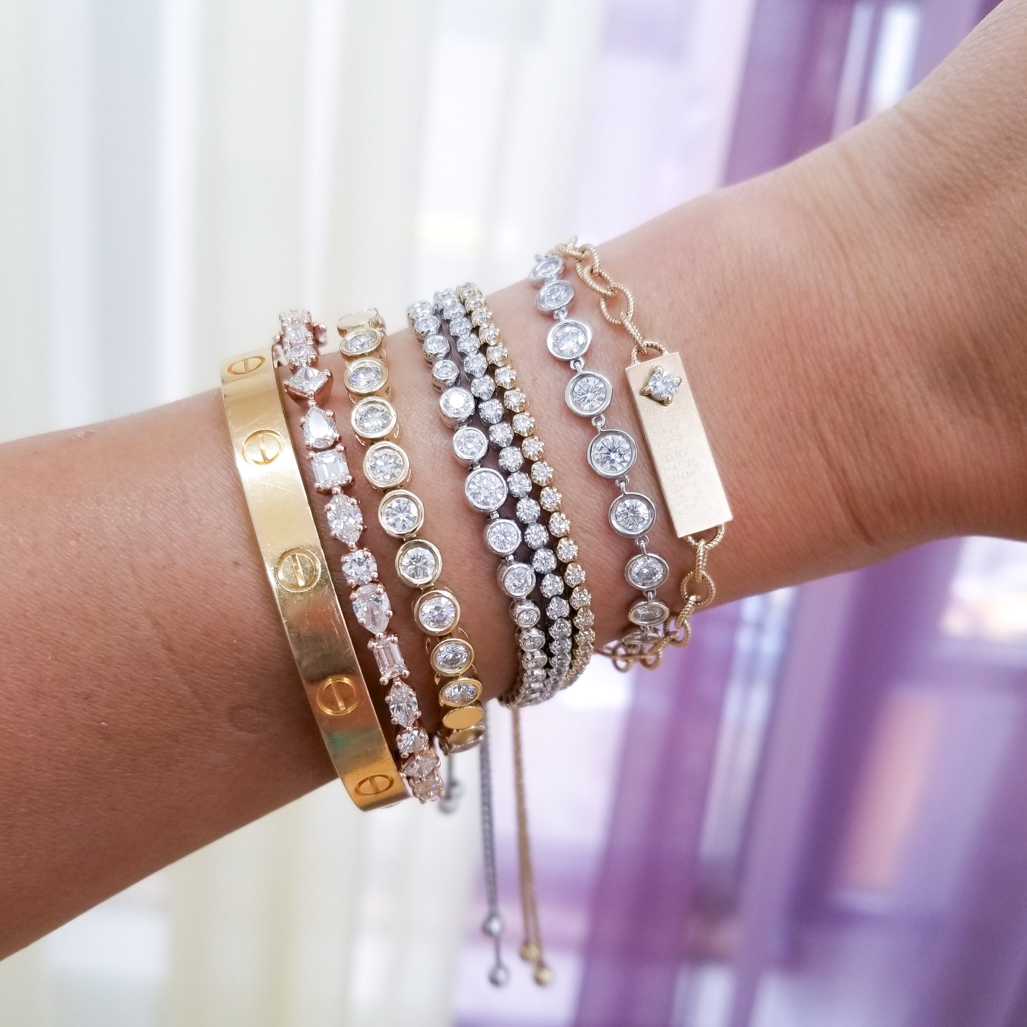 Swingtide Fancy Shape Lab Diamond Bracelet | Fiona Diamonds